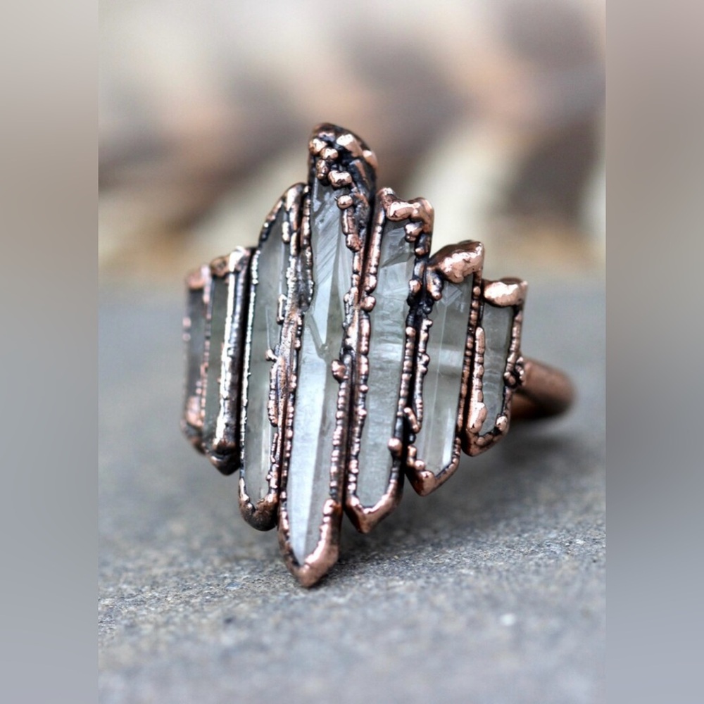 Raw Crystal Ring Jewelry